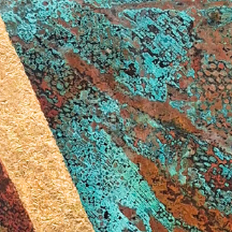 Verdigris, copper patina after weeks