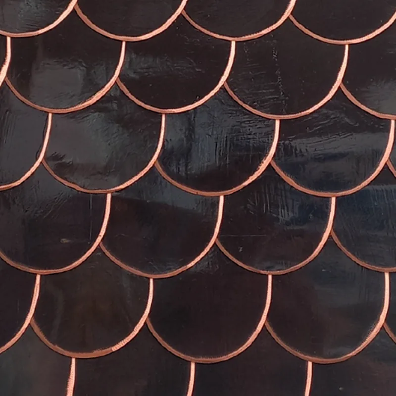Black patina, copper patina after twenty years