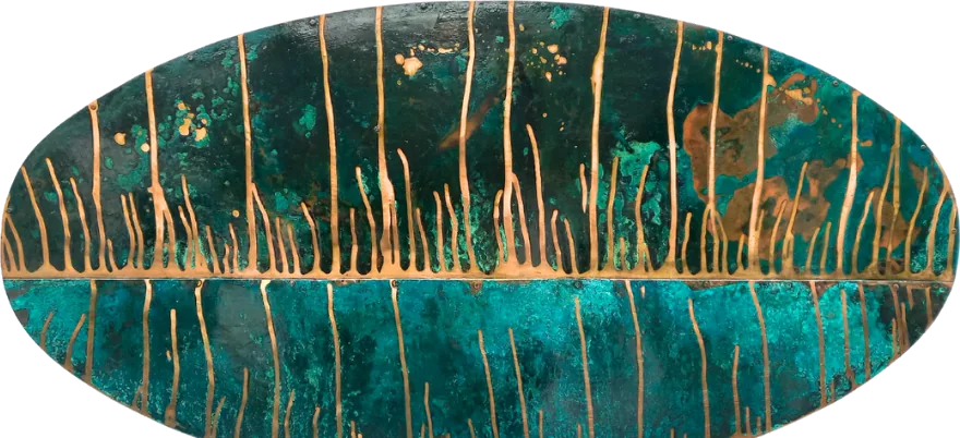 Evanesce, copper, patina, 1200 × 610mm